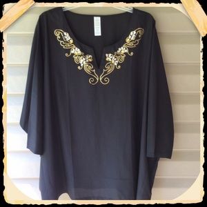 Jeweled Black Tunic